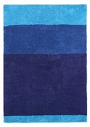 Tapis à poils longs - Taro Natural Cotton Shaggy (bleu)