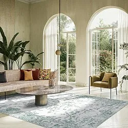 Tapis Wilton - Tulum (bleu clair/blanc)