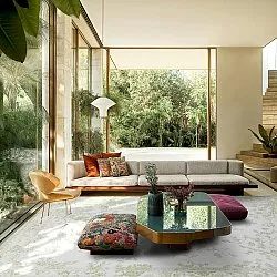 Tapis Wilton - Tulum (vert clair/blanc)