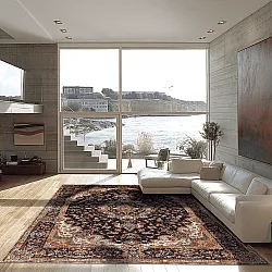 Tapis Wilton - Vakifli (noir/multicolore)