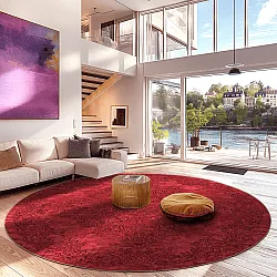Tapis rond - Valenza (rouge)