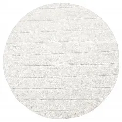 Tapis rond - Willow Natural Cotton Shaggy (blanc cassé)