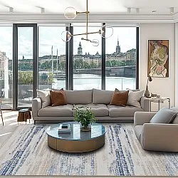 Tapis Wilton - Yafran (bleu)