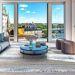 Tapis Wilton - Yafran (bleu)