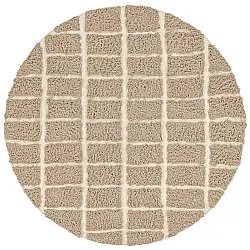 Tapis rond - Zola Natural Cotton Shaggy (beige)