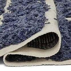 Tapis à poils longs - Zola Natural Cotton Shaggy (bleu)