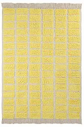 Tapis à poils longs - Zola Natural Cotton Shaggy (jaune)