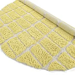 Tapis rond - Zola Natural Cotton Shaggy (jaune)