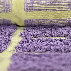 Tapis à poils longs - Zola Natural Cotton Shaggy (violet)