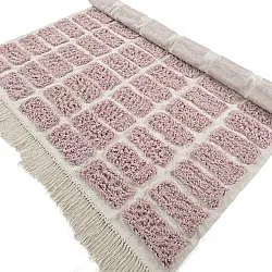 Tapis à poils longs - Zola Natural Cotton Shaggy (rose)