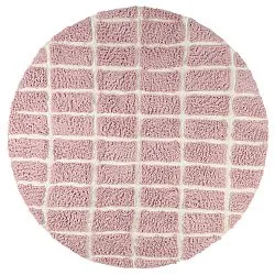 Tapis rond - Zola Natural Cotton Shaggy (rose)