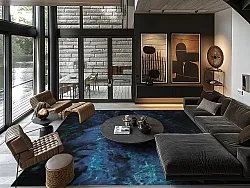 Tapis Wilton - Zuani (bleu foncé)