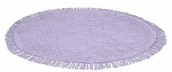 Tapis rond - Alba Natural Cotton Shaggy (violet)