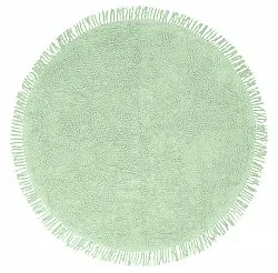 Tapis rond - Alba Natural Cotton Shaggy (vert clair)
