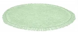 Tapis rond - Alba Natural Cotton Shaggy (vert clair)