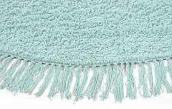 Tapis rond - Alba Natural Cotton Shaggy (turquoise)