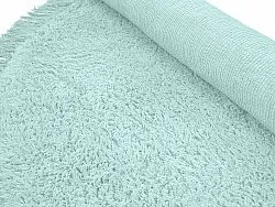 Tapis rond - Alba Natural Cotton Shaggy (turquoise)