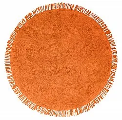 Tapis rond - Alba Natural Cotton Shaggy (orange)