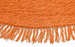 Tapis rond - Alba Natural Cotton Shaggy (orange)