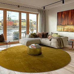 Tapis rond - Artena (ocre)