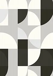 Tapis Wilton - Kalami (blanc/gris/noir)