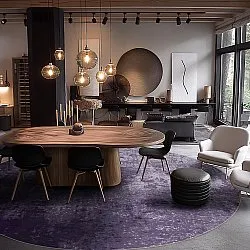 Tapis rond - Lynton (violet)