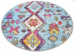 Tapis rond - Misare (bleu/multicolore)