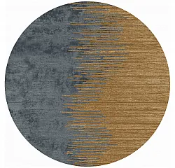 Tapis rond - Mileto (gris/doré)