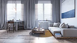 Tapis rond - Mileto (gris/doré)