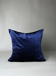 Housse de coussin Marlyn en velours (bleu foncé)