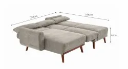 Canapé convertible - Texas (gris foncé)
