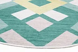 Tapis rond - Temara (bleu/multicolore)