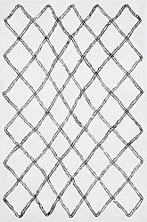 Tapis à poils longs - Morocco (noir/blanc)