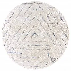 Tapis ronds - Valence (bleu/multicolore)