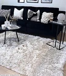Tapis à poils longs - Janjira (blanc)
