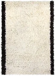 Tapis en laine - Nova (blanc/noir)