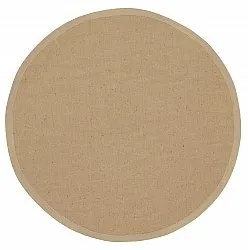Tapis rond (sisal) - Agave (beige/ivoire)