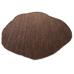 Tapis rond irrégulier en jute - San Francisco (marron)