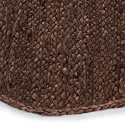 Tapis rond irrégulier en jute - San Francisco (marron)