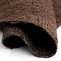Tapis rond irrégulier en jute - San Francisco (marron)