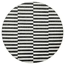 Tapis rond - Intérieur/Extérieur Otto (noir)
