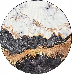 Tapis rond - Padova (anthracite/orange)