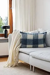 Housse de coussin en mélange de laine - Phoebe (bleu)