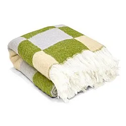 Plaids - Plaid en mélange de laine - Audrey Check (beige/vert/violet)