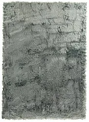 Tapis à poils longs - Pomaire (gris/vert)
