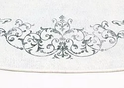 Tapis rond - Santi (blanc/noir)