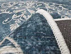 Tapis rond - Santi (bleu/beige)