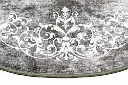 Tapis rond - Santi (gris foncé/blanc)