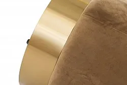 Pouf en velours - Copenhagen (marron)