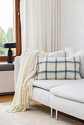 Housse de coussin en mélange de laine - Rachel (bleu)